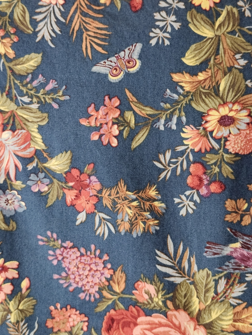 100% Cotton Blue Floral Short-Sleeve Dress - Picture 5 of 5